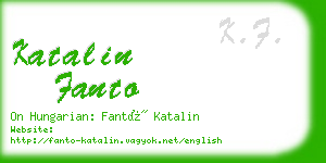 katalin fanto business card